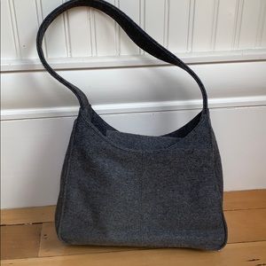 Ann Taylor grey flannel wool bag